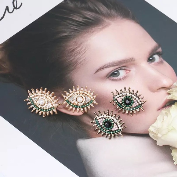 1 LEFT✨Statement Eye Stud Earrings 👁‍🗨🧿👁 - Picture 4 of 6